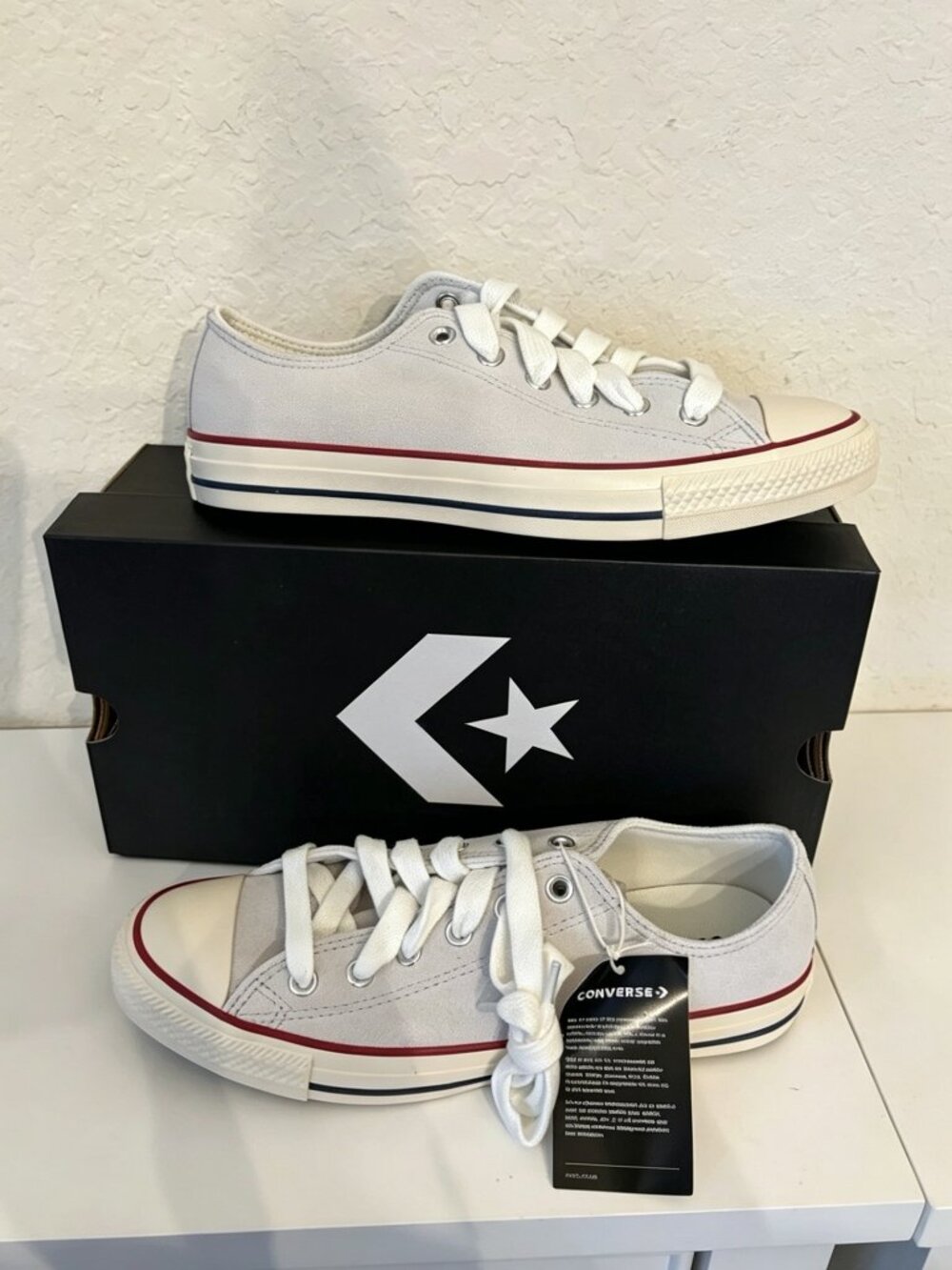 NIB Converse All Star Ox Grey/Natural/Ivory SZ 8 Mens / 10 Woman’s